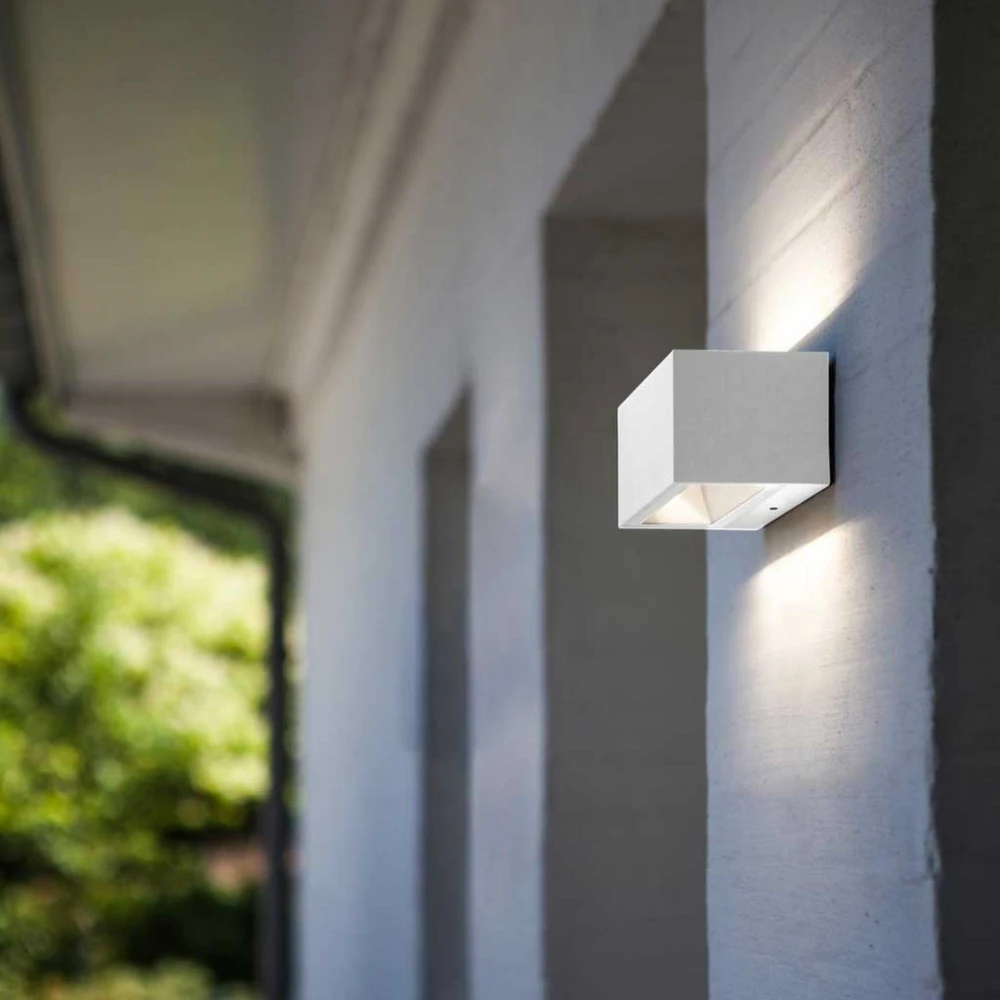 LED Επίτοιχο Φωτιστικό Αλουμινίου Λευκό 10.5W IP54 GEMINI - LUTEC