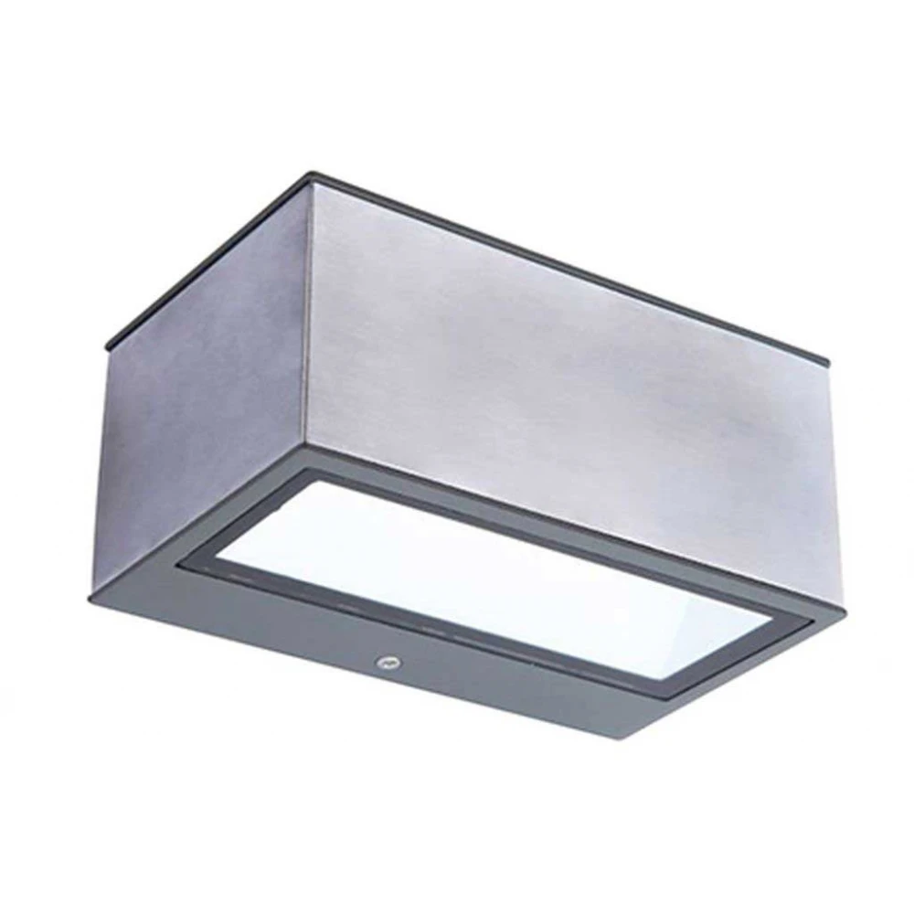 LED Απλίκα Από Ανοξείδωτο Ατσάλι Εξωτερικού Χώρου Σκούρο Γκρι 10.5W 4000K IP54 GEMINI LUTEC