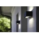 LED Απλίκα Αλουμινίου Εξωτερικού Χώρου Σκούρο Γκρι 10.5W 3000K IP54 GEMINI LUTEC