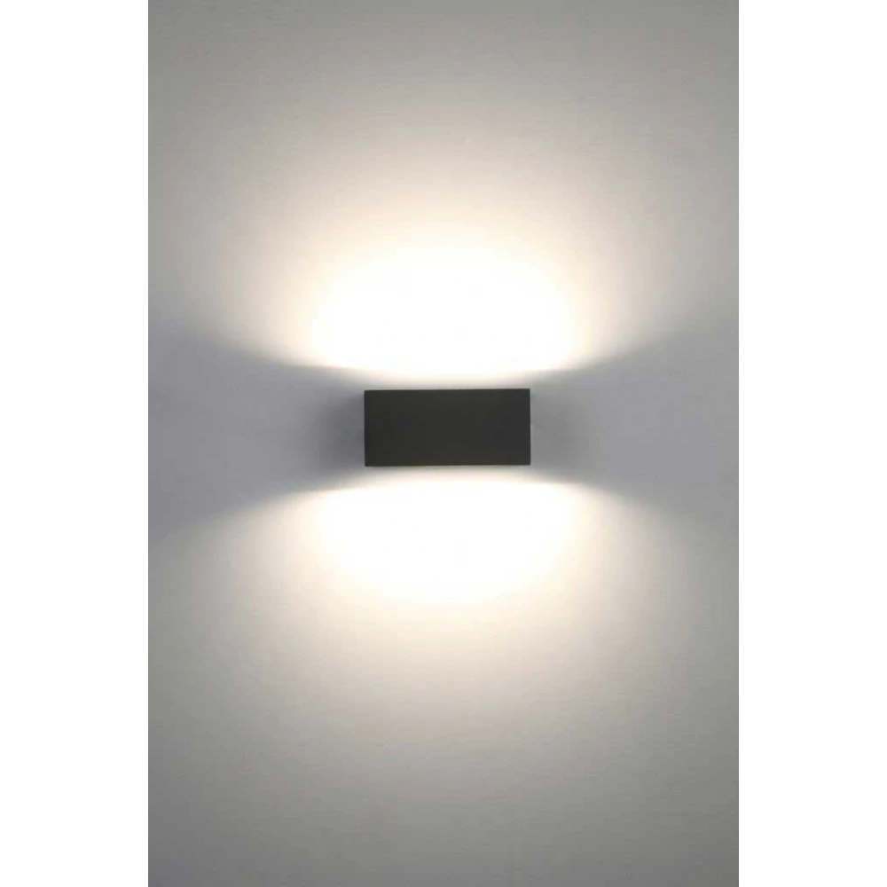 LED Απλίκα Αλουμινίου Εξωτερικού Χώρου Σκούρο Γκρι 10.5W 3000K IP54 GEMINI LUTEC