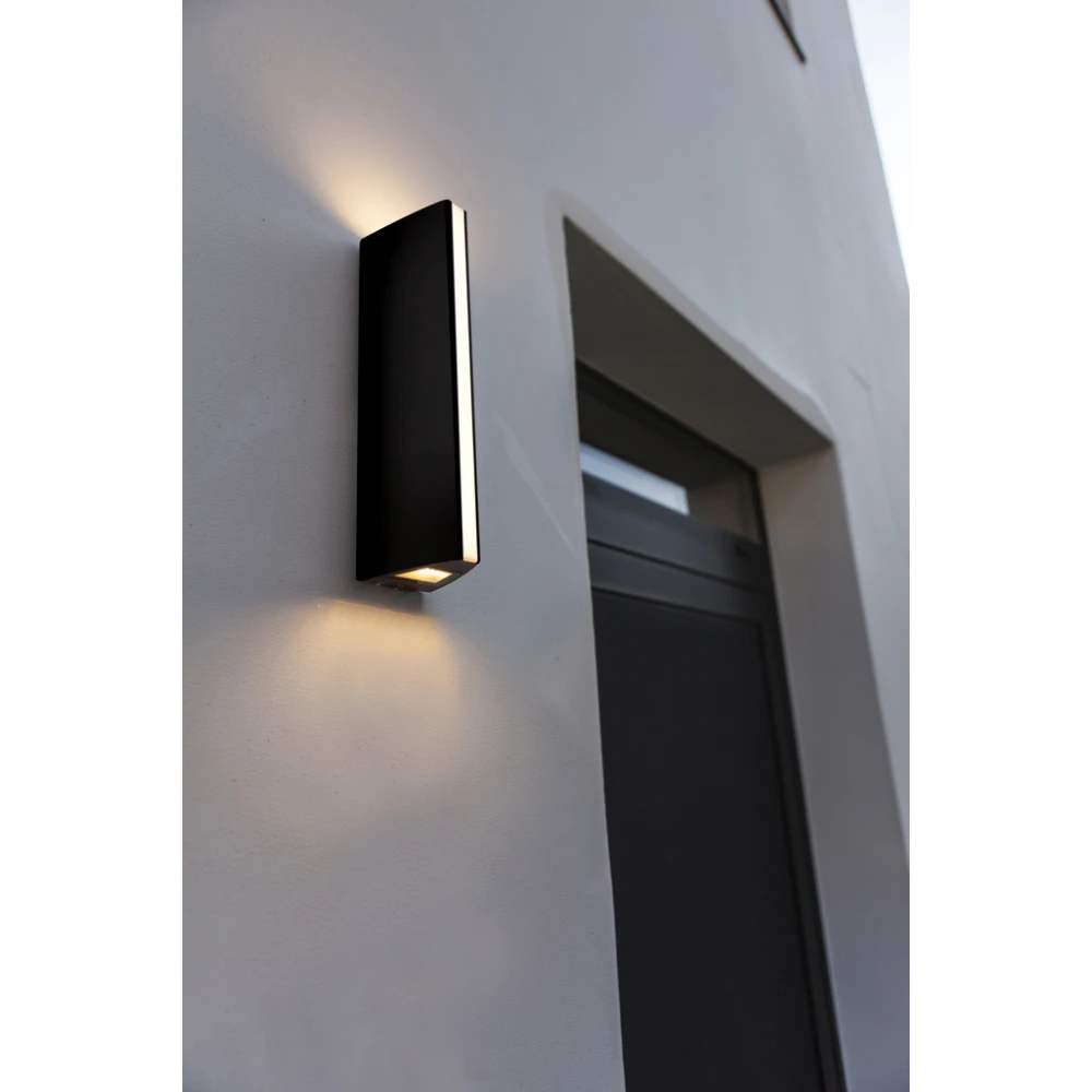 LED Απλίκα Αλουμινίου Εξωτερικού Χώρου Μαύρη 14W IP54 LEO - LUTEC