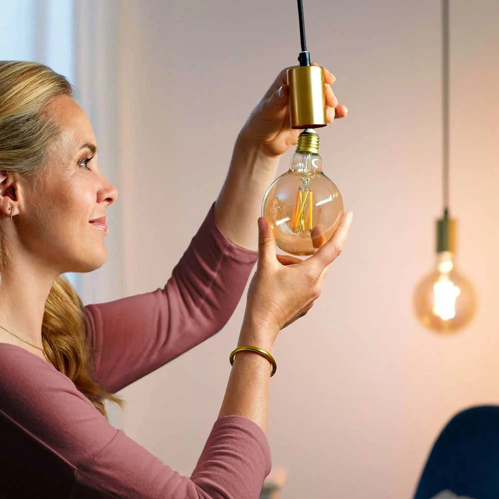 LED Filament CCT TUNABLE Λάμπα 3ης Γενιάς Με Εναλλαγή Φωτισμού G125 7.5W E27 2200K-5500K 240V - LUTEC CONNECT