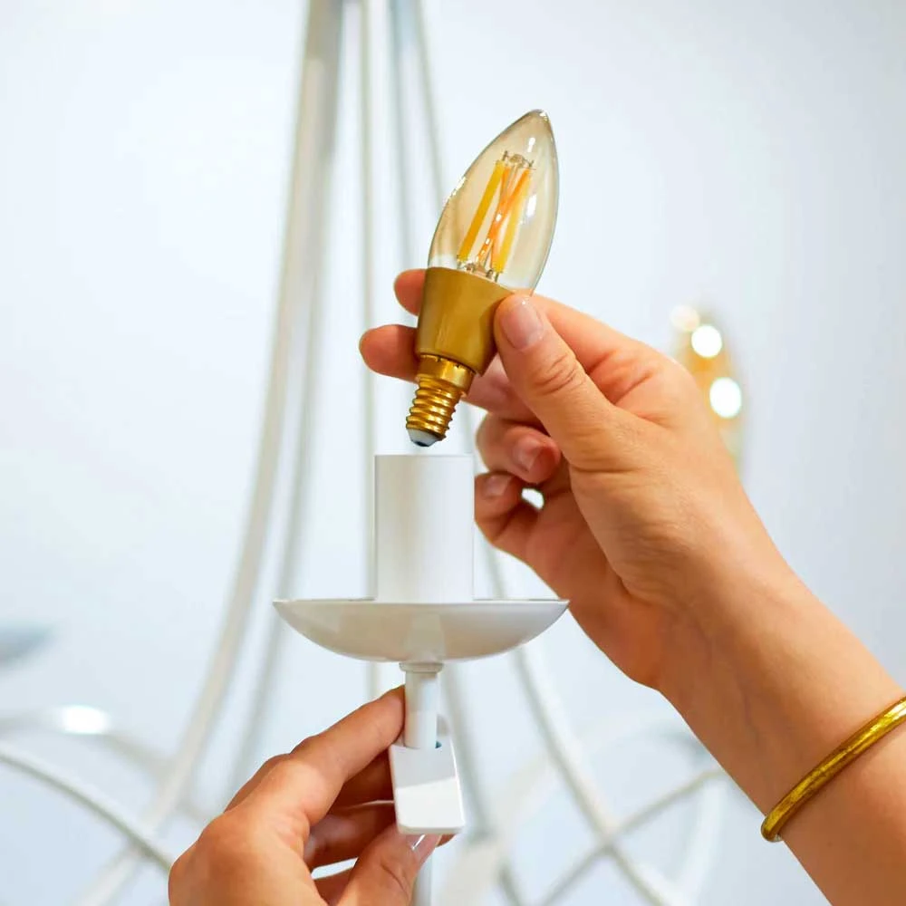 LED Filament CCT TUNABLE Λάμπα 3ης Γενιάς Με Εναλλαγή Φωτισμού C35 5.5W E14 2200K-5500K 240V - LUTEC CONNECT