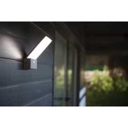 LED Επίτοιχο Φωτιστικό Αλουμινίου Σκούρο Γκρι Ψυχρό-Θερμό Λευκό 17.3W IP54 PANO - LUTEC