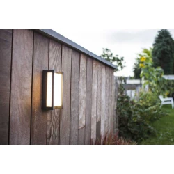 LED Φωτιστικό Τοίχου Σκούρο Γκρι 16W / 1000Lm / CCT-RGB/ ΙP54 QUBO - LUTEC