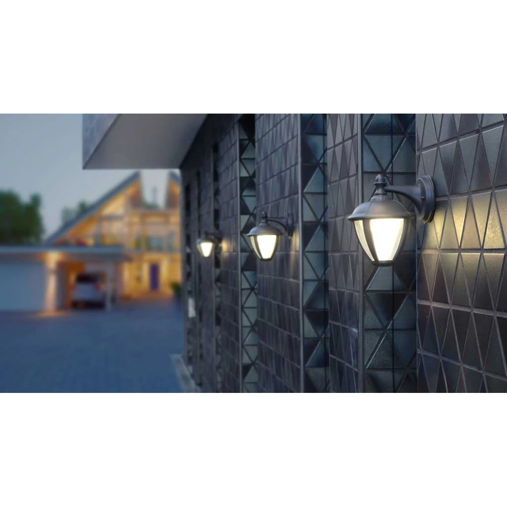 LED Επίτοιχο Φωτιστικό Αλουμινίου Μαύρο 9W IP44 UNITE - LUTEC