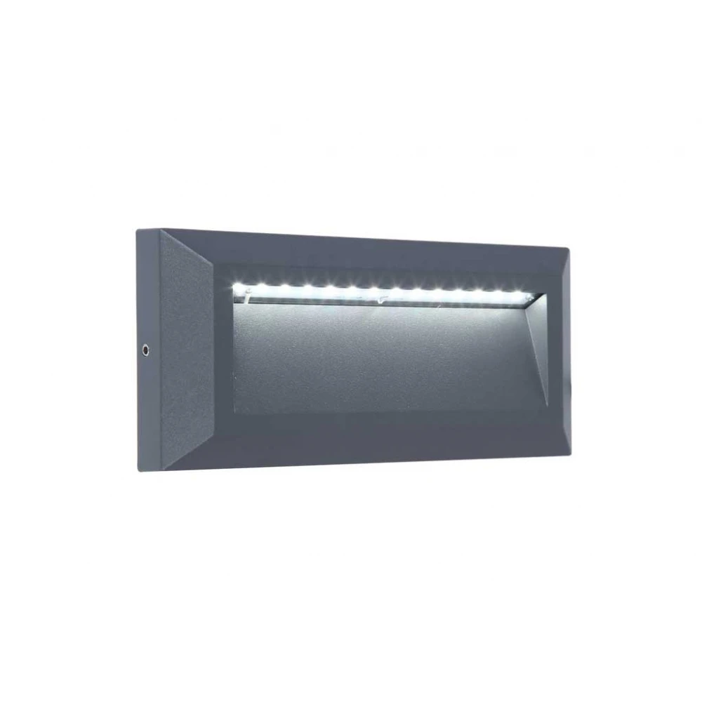 LED Επίτοιχο Φωτιστικό Αλουμινίου Σκούρο Γκρι 11W IP54 HELENA - LUTEC