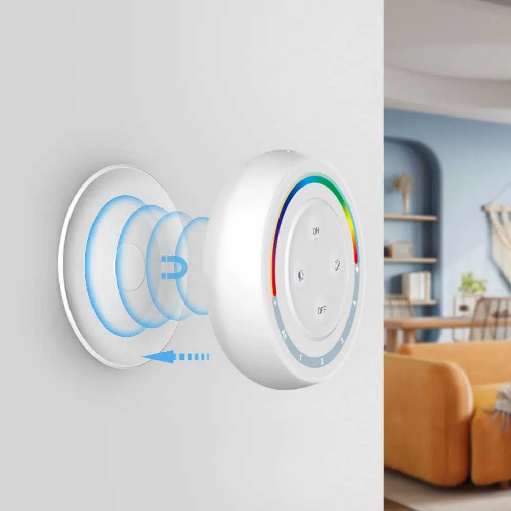 Mi-Light Pilot Round RGB+CCT S2W+ 4-Zone Rainbow Remote Λευκό