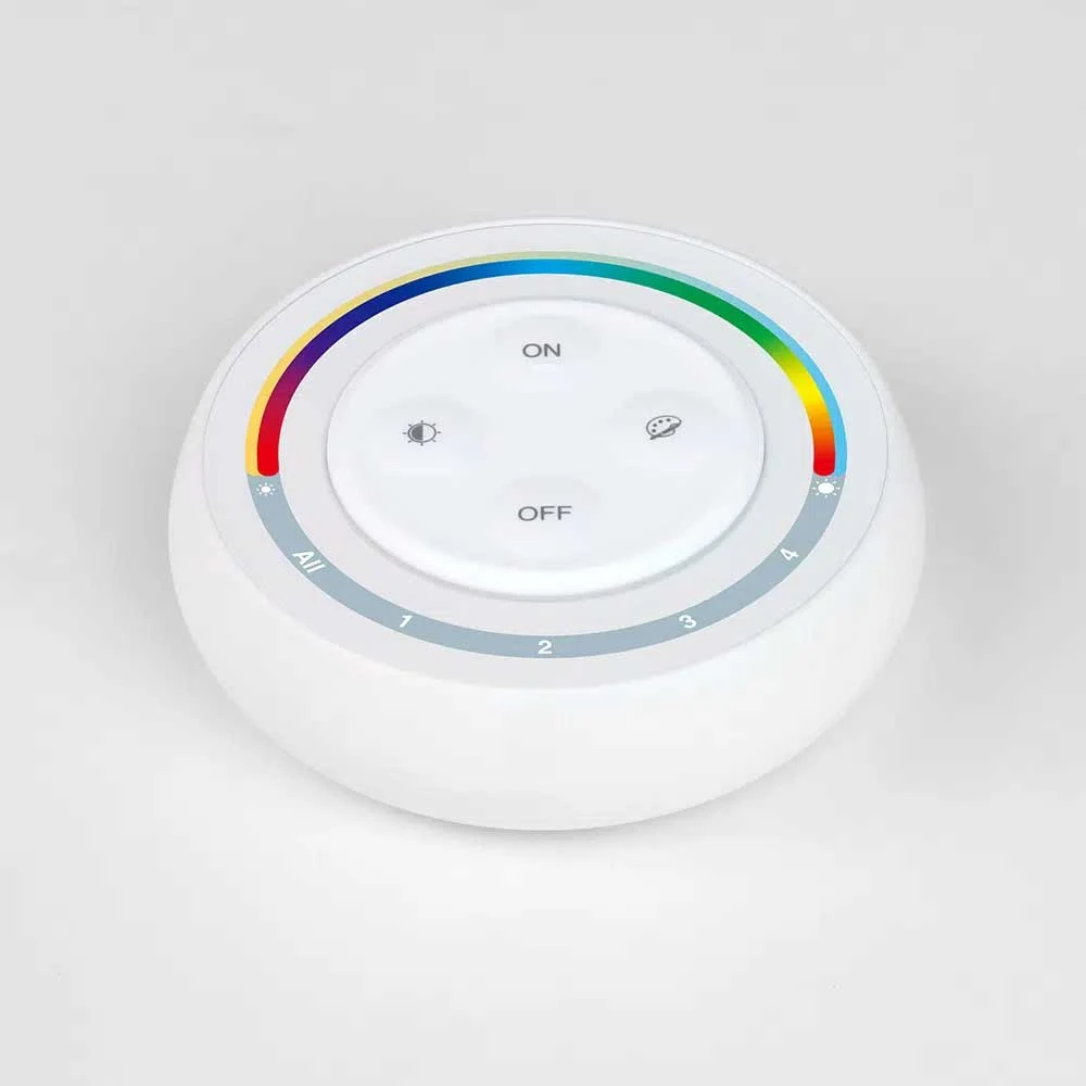 Mi-Light Pilot Round RGB+CCT S2W+ 4-Zone Rainbow Remote Λευκό