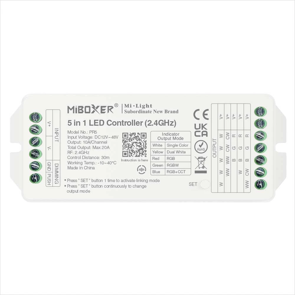 Mi-Light PR5 5 in 1 LED Controller (2.4GHz) 12-48V