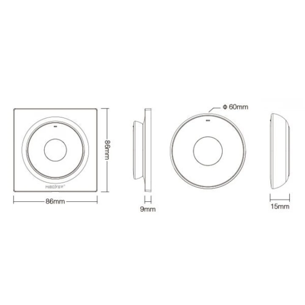 Mi-Light K2 Mini Remote (2.4GHz) Dimmer Mono/CCT Λευκό