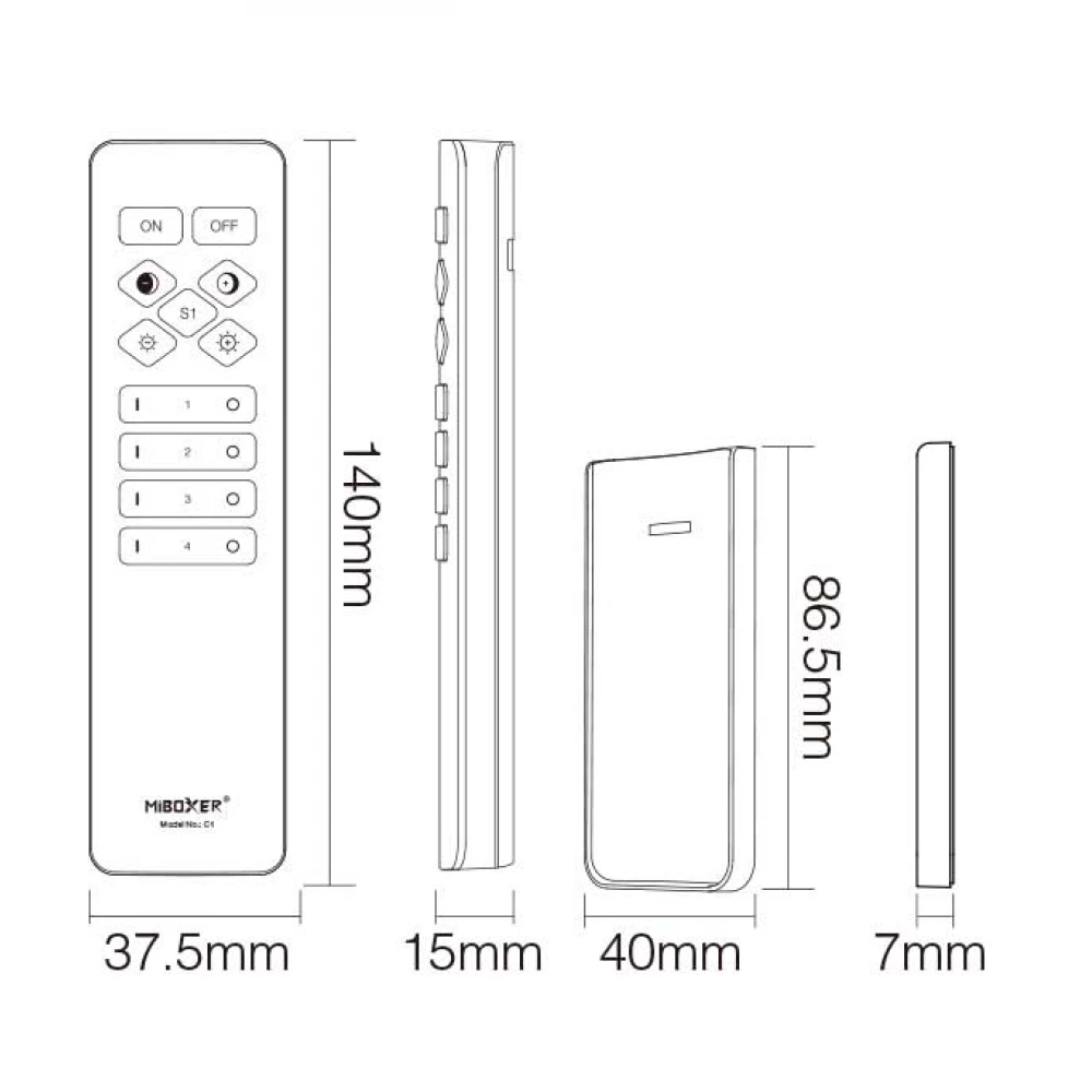 4-ZONE REMOTE CONTROL DIM-CCT 2.47GHz CUBALUX