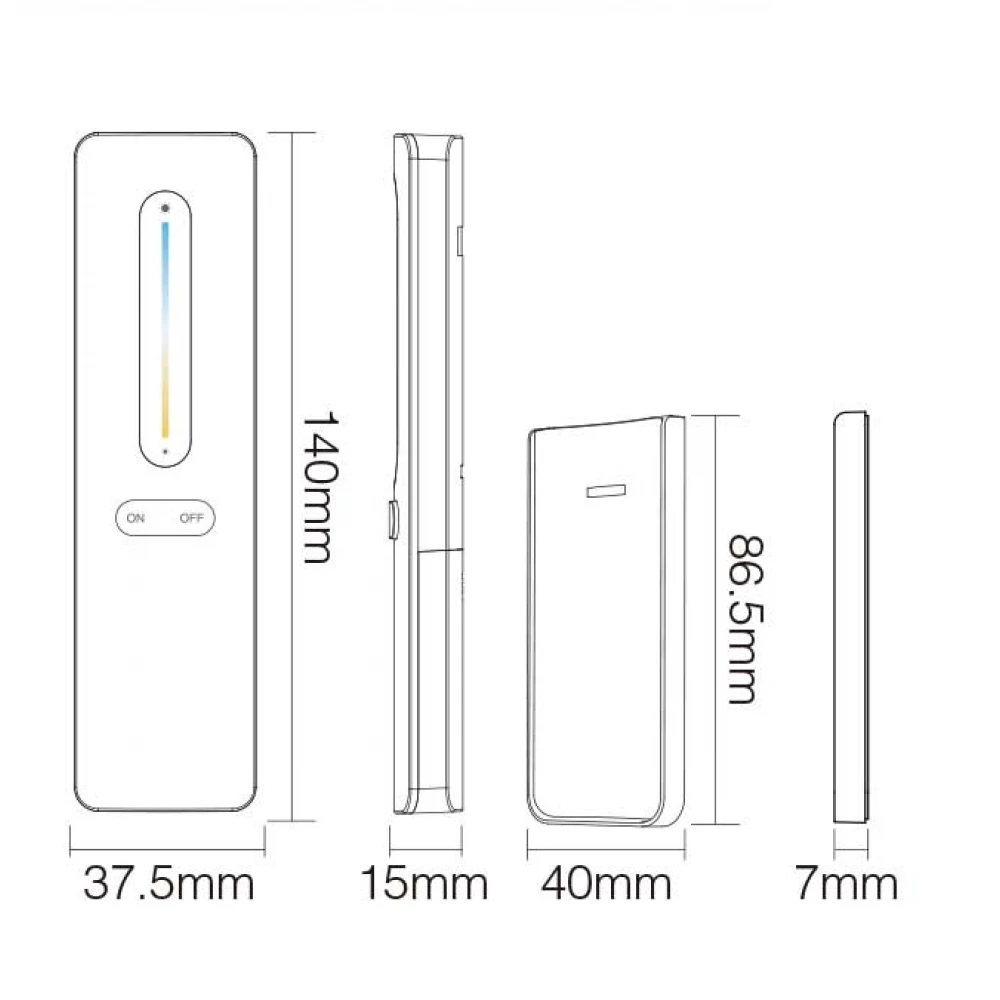 Mi-Light C3 MONO / CCT Μαύρο