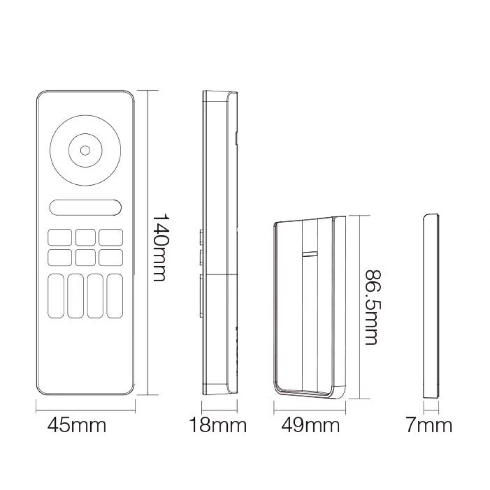 4-ZONE RGB-RGBW-RGB+CCT Remote Μαύρο CUBALUX