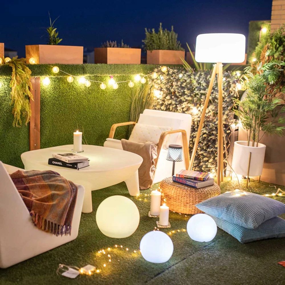 Buly - LED Φωτιζόμενη Σφαίρα Ηλιακή Έκδοση με Μπαταρία RGBWW 78x70 - New Garden