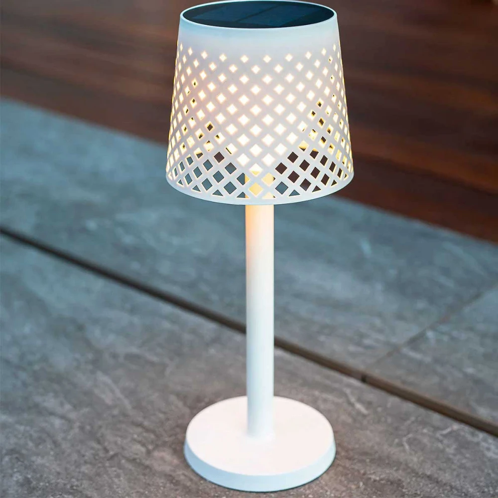 Greta Solar Lamp - Ηλιακό Φορητό Επιτραπέζιο Φωτιστικό IP65 Λευκό - 5 in 1 lamp - New Garden