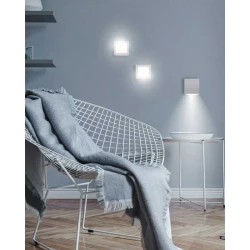 BOX 8 LED Φωτιστικό Τοίχου Τετράγωνο Επαναφορτιζόμενο Χωρίς Καλώδιο Λευκό- New Garden