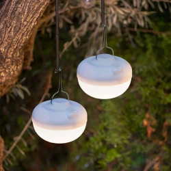 LED Φορητό Φωτιστικό Εξωτερικού Χώρου Cherry Solar με Ηλιακή Φόρτιση - Λευκό - New Garden