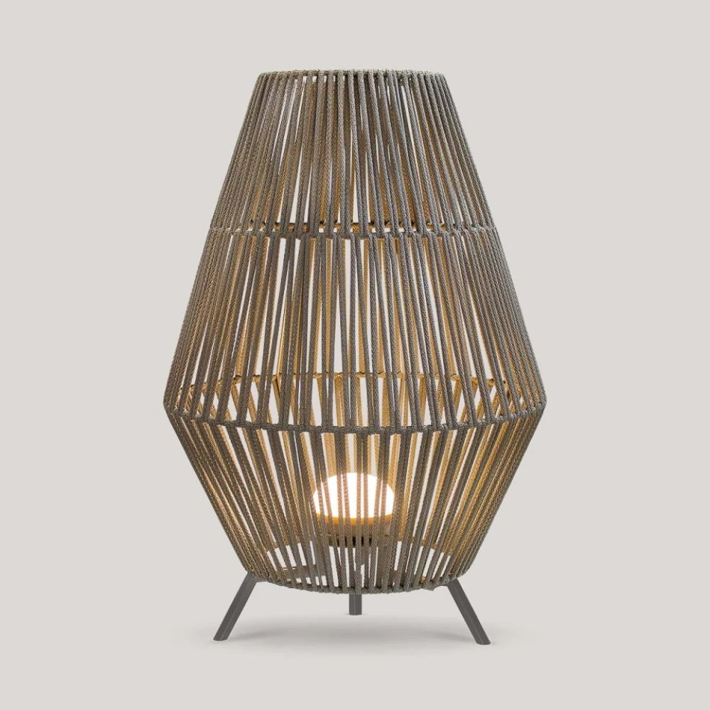 CONTA 70 - Επιδαπέδιο Φωτιστικό Εξωτερικού Χώρου Floor Επαναφορτιζόμενο ø72 Θερμό 3000K - Γκρι - New Garden