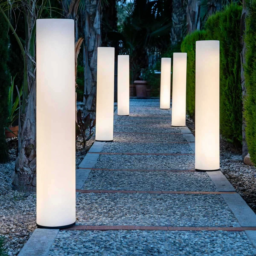 FITY 160 Κυλινδρικό Φωτιστικό Δαπέδου - Επαναφορτιζόμενο - RGB WHITES IP65 - New Garden