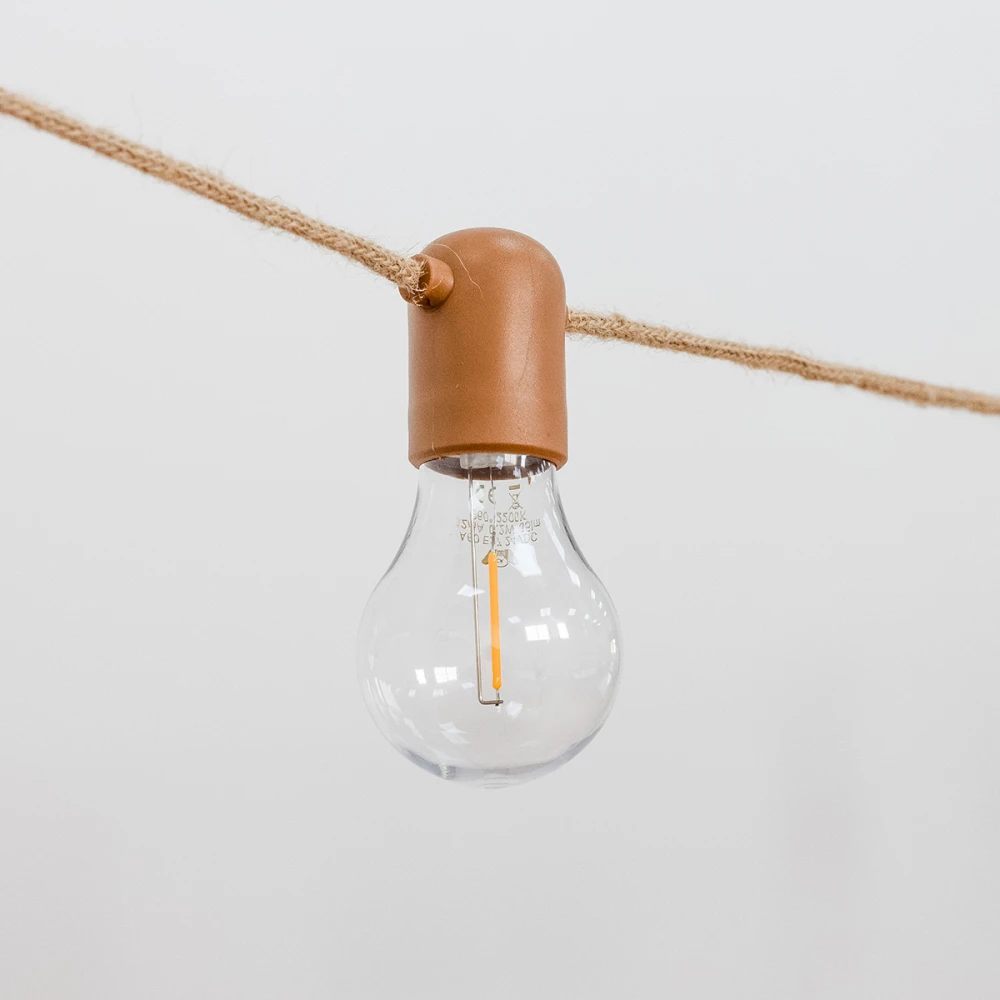 ALLEGRA SOLAR - Διακοσμητική Γιρλάντα Ηλιακή Επαναφορτιζόμενη JUTE 8m IP44 - New Garden