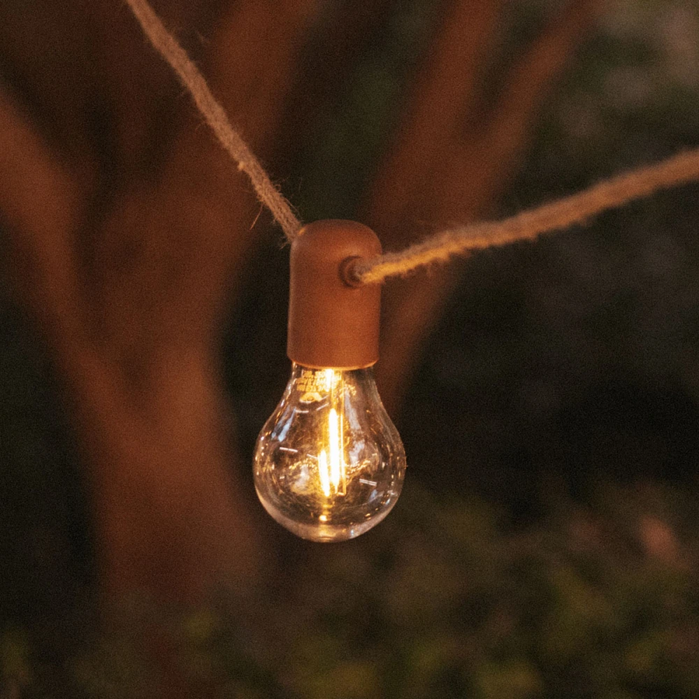 ALLEGRA SOLAR - Διακοσμητική Γιρλάντα Ηλιακή Επαναφορτιζόμενη JUTE 8m IP44 - New Garden