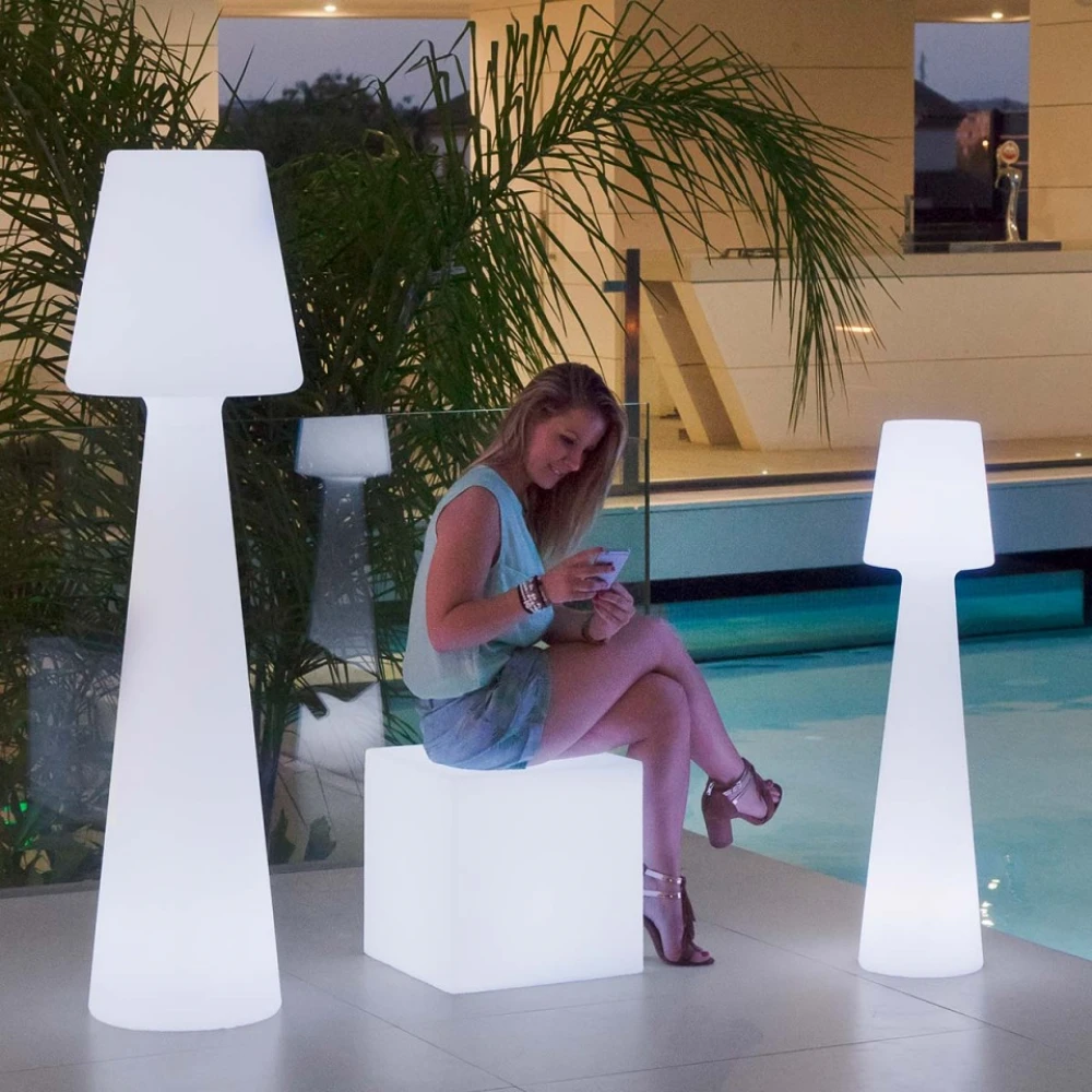 Lola 110 Επιδαπέδιο Φωτιστικό Εξωτερικού Χώρου - Επαναφορτιζόμενο RGB WHITE IP65 - New Garden