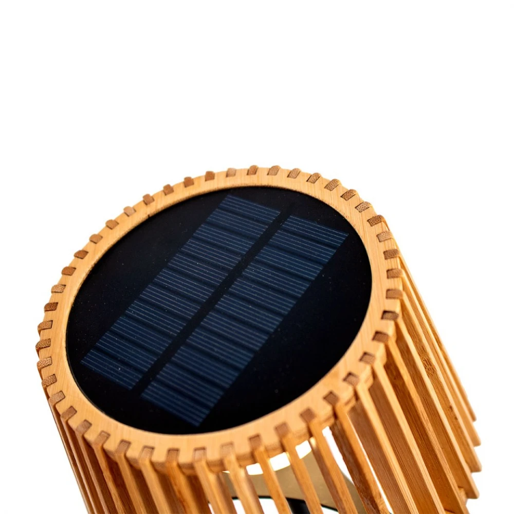 OKINAWA TABLE - Επιτραπέζιο Φωτιστικό Εξωτερικού Χώρου Okinawa Table με Ηλιακή Φόρτιση ø16 Θερμό 3000K - Μπαμπού - New Garden