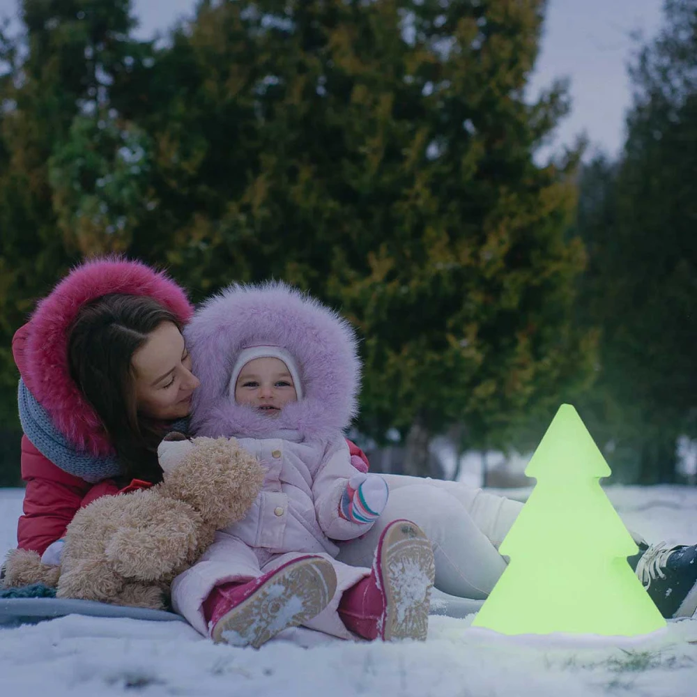 PINUS 40 CHRISTMAS TREE - Επιτραπέζιο Φωτιστικό Φορητό Χριστουγεννιατικό Δέντρο Ηλιακό RGBW IP65 - New Garden