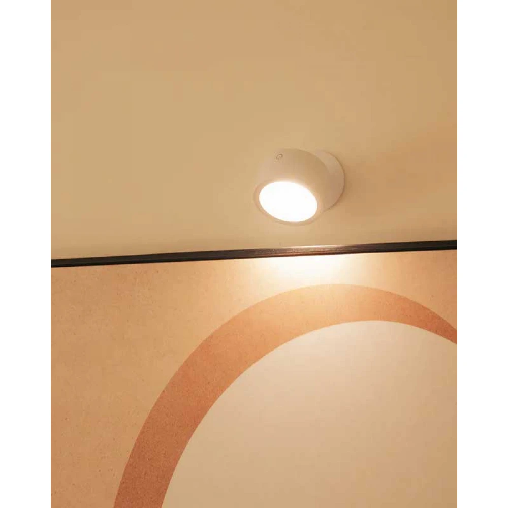 ROLL 8 LED Φωτιστικό Τοίχου Επαναφορτιζόμενο Cordless Round Λευκό- New Garden