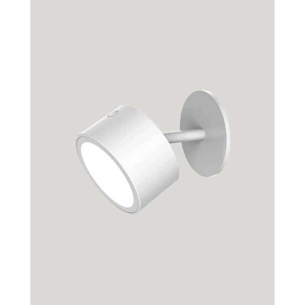 ROLL 8 LED Φωτιστικό Τοίχου Επαναφορτιζόμενο Cordless Round Λευκό- New Garden