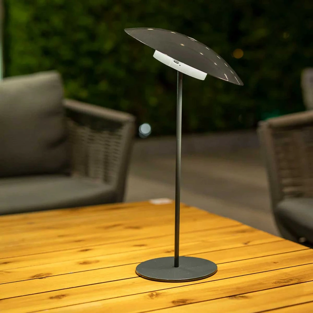 SARDINIA 40 - Επιτραπέζιο Φωτιστικό Φορητό Ρυθμιζόμενο Ανθρακί D22cm - New Garden