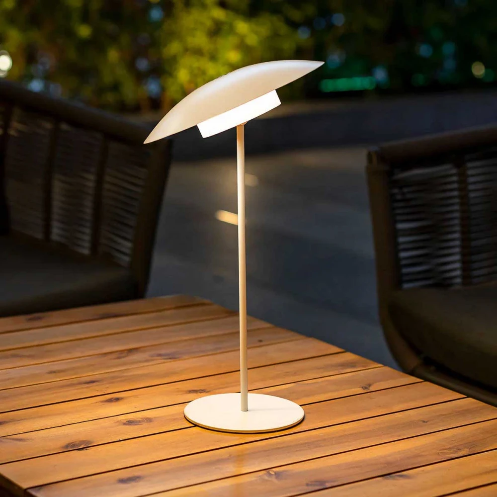 SARDINIA 40 - Επιτραπέζιο Φωτιστικό Φορητό Ρυθμιζόμενο Λευκό D22cm - New Garden