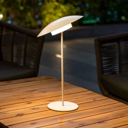 SARDINIA 40 - Επιτραπέζιο Φωτιστικό Φορητό Ρυθμιζόμενο Λευκό D22cm - New Garden