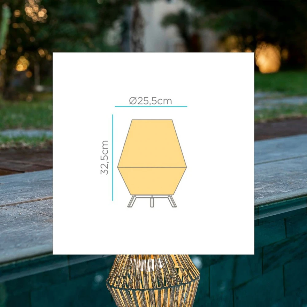 Sisine 30 - Επιτραπέζιο Φωτιστικό Εξωτερικού Χώρου Sisine 32 Επαναφορτιζόμενο ø25,5 Θερμό 2700K - Φυσικό  - New Garden