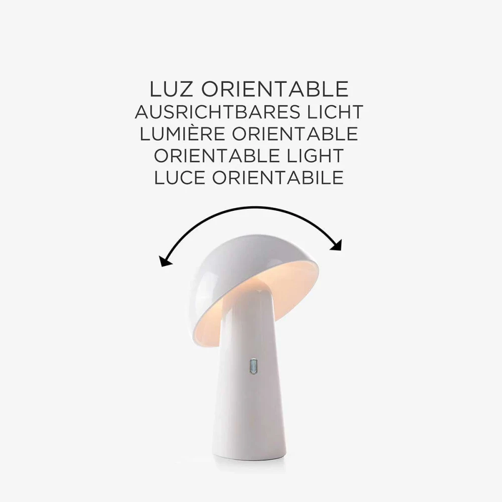 SHITAKE - Επιτραπέζιο Φωτιστικό Φορητό Ρυθμιζόμενο Λευκό - New Garden