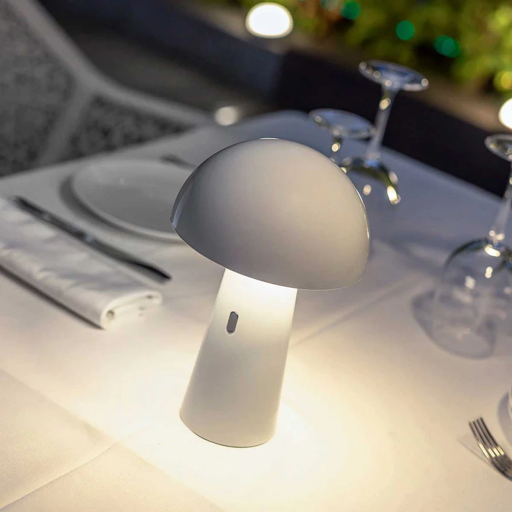 SHITAKE - Επιτραπέζιο Φωτιστικό Φορητό Ρυθμιζόμενο Λευκό - New Garden