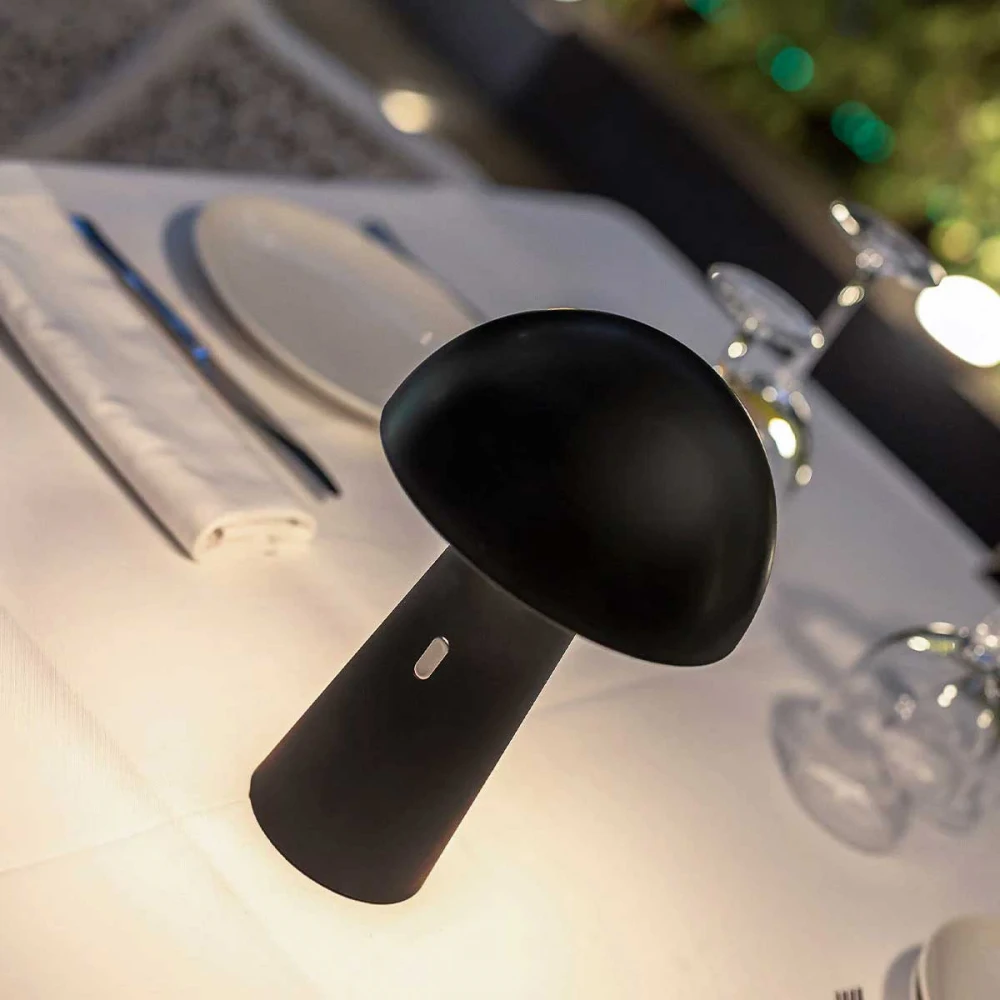 SHITAKE - Επιτραπέζιο Φωτιστικό Φορητό Ρυθμιζόμενο Μαύρο - New Garden