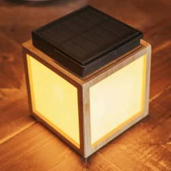 Vega Lantern - Επιτραπέζιο Φωτιστικό Εξωτερικού Χώρου με Ηλιακή Φόρτιση - Μπαμπού - New Garden