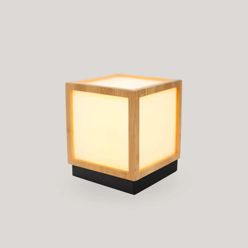 Vega Lantern - Επιτραπέζιο Φωτιστικό Εξωτερικού Χώρου με Ηλιακή Φόρτιση - Μπαμπού - New Garden