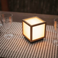 Vega Lantern - Επιτραπέζιο Φωτιστικό Εξωτερικού Χώρου με Ηλιακή Φόρτιση - Μπαμπού - New Garden