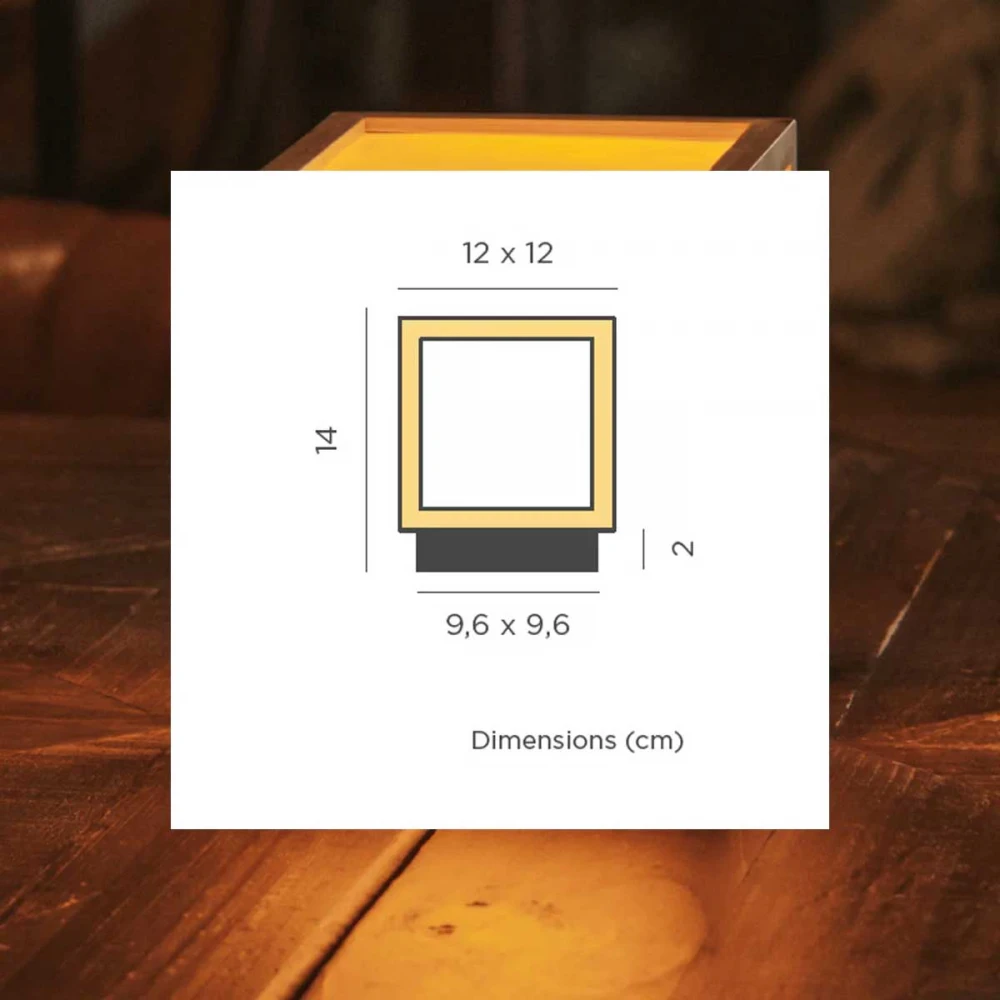 Vega Lantern - Επιτραπέζιο Φωτιστικό Εξωτερικού Χώρου με Ηλιακή Φόρτιση - Μπαμπού - New Garden