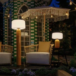 Phoebe 40 - Ηλιακό Επιτραπέζιο Φωτιστικό Εξωτερικού Χώρου Επαναφορτιζόμενο IP65 - Μουσταρδί - New Garden