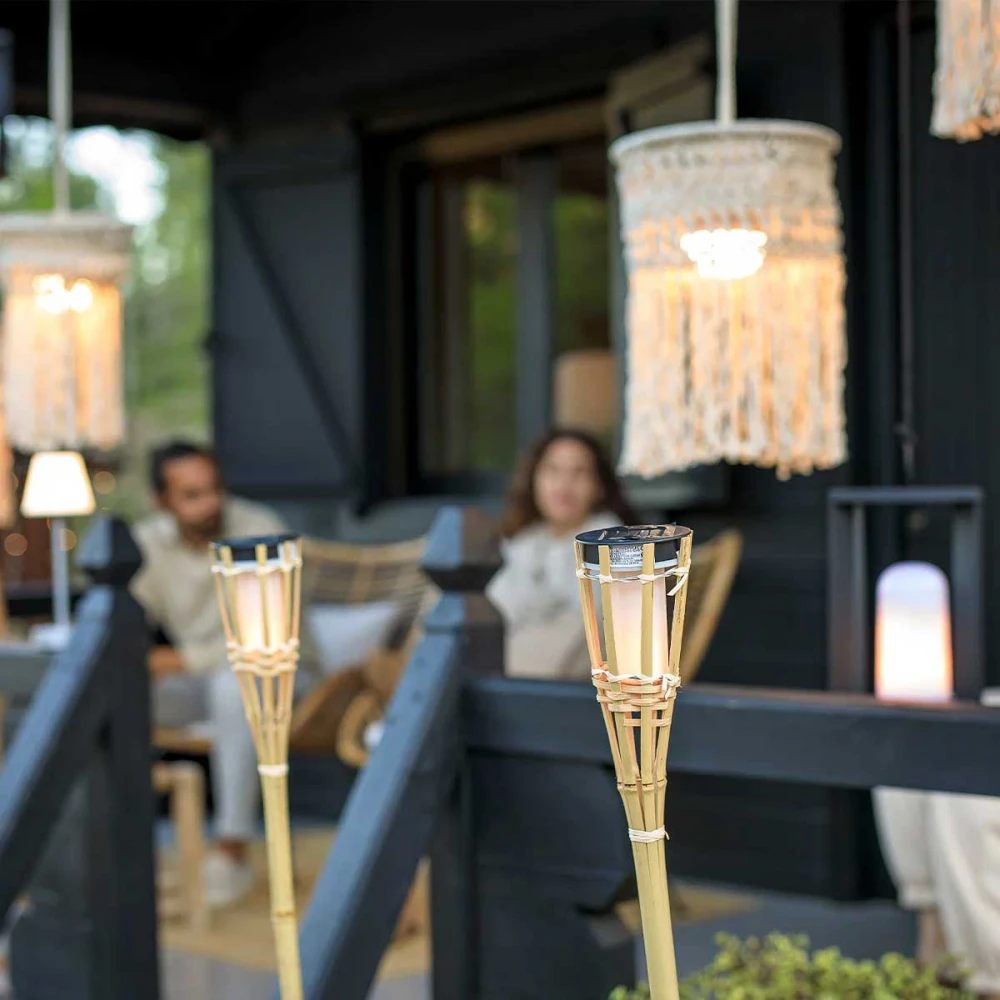 Ηλιακό Καρφωτό Φωτιστικό Κήπου HIAMA με Εφέ Φλόγας- New Garden