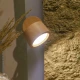 ROLL 8 LED Φωτιστικό Τοίχου Επαναφορτιζόμενο Cordless Round Με Όψη Ξύλου - New Garden
