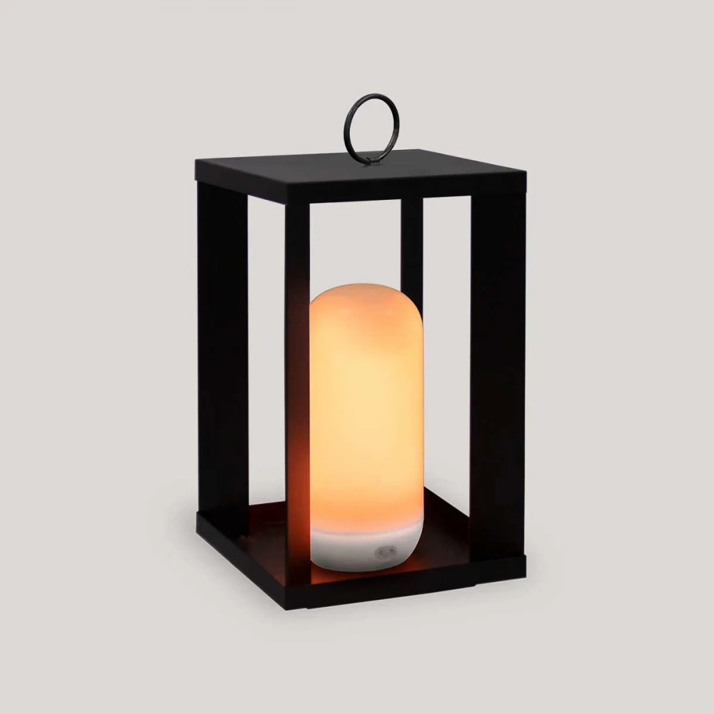 SIROCO 30 - Φορητό Μεταλλικό Φανάρι χωρίς Καλώδια με Εφέ Φλόγας / Σταθερό  - New Garden