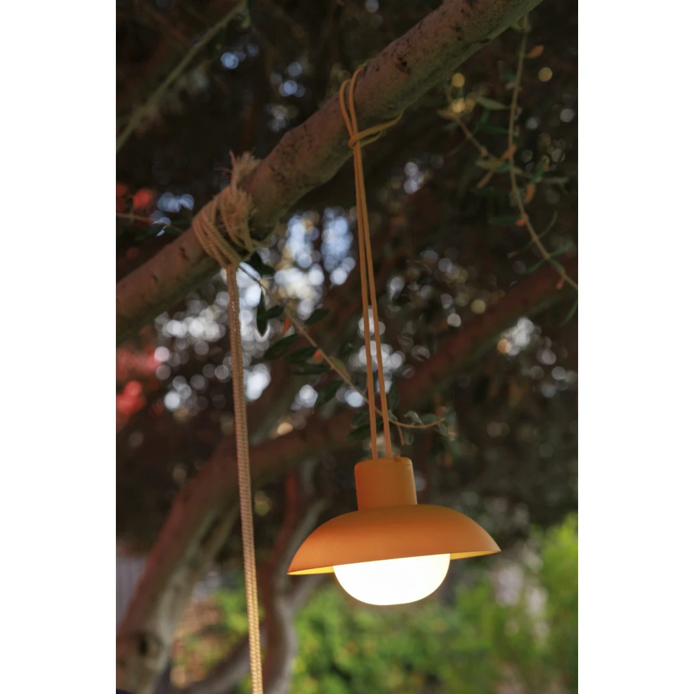SYROS LAMP – Κρεμαστό Φωτιστικό με Επαναφορτιζόμενη Μπαταρία - Μουσταρδί - New Garden