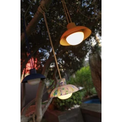 SYROS LAMP – Κρεμαστό Φωτιστικό με Επαναφορτιζόμενη Μπαταρία - Recycled multicolour - New Garden