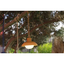 SYROS LAMP – Κρεμαστό Φωτιστικό με Επαναφορτιζόμενη Μπαταρία - Μουσταρδί - New Garden