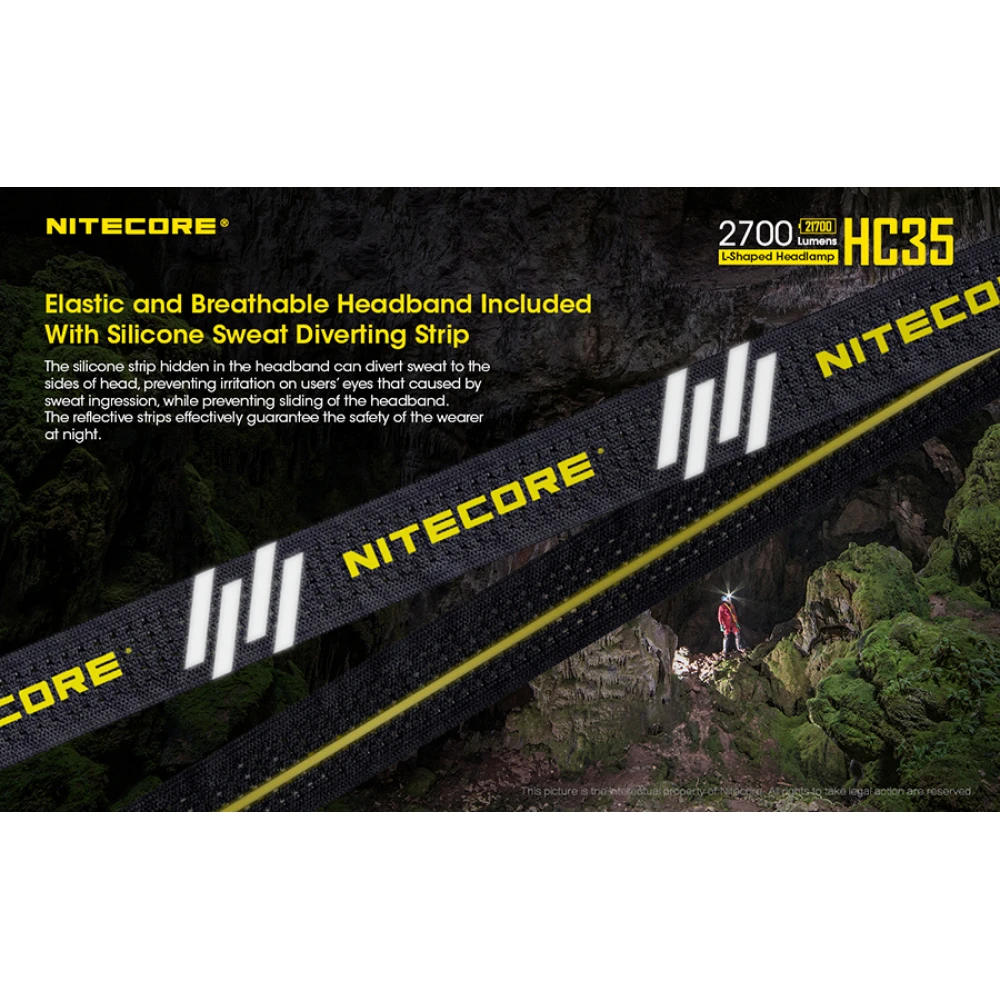ΦΑΚΟΣ LED NITECORE HEADLAMP HC35, Rechargable 2700Lumens + 4000ma 21700 batt
